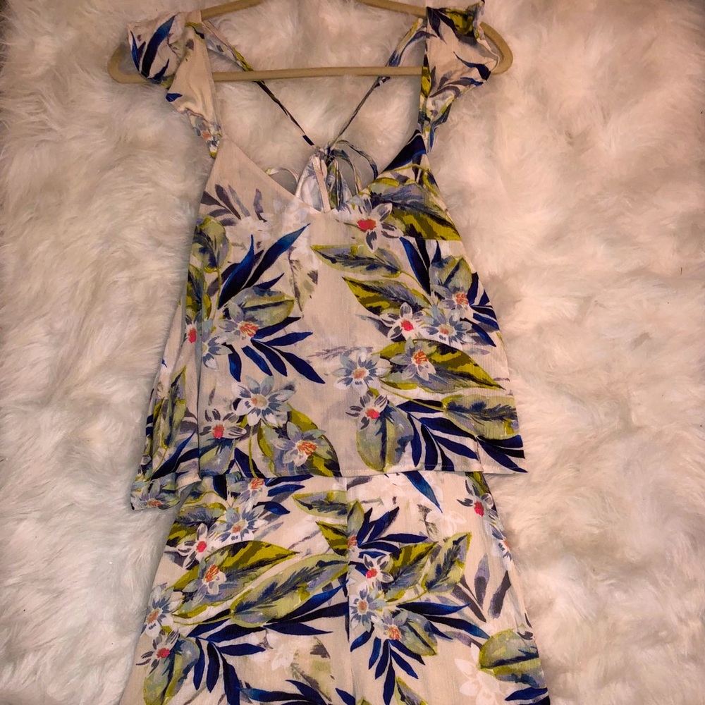 Tropical Ruffle Romper